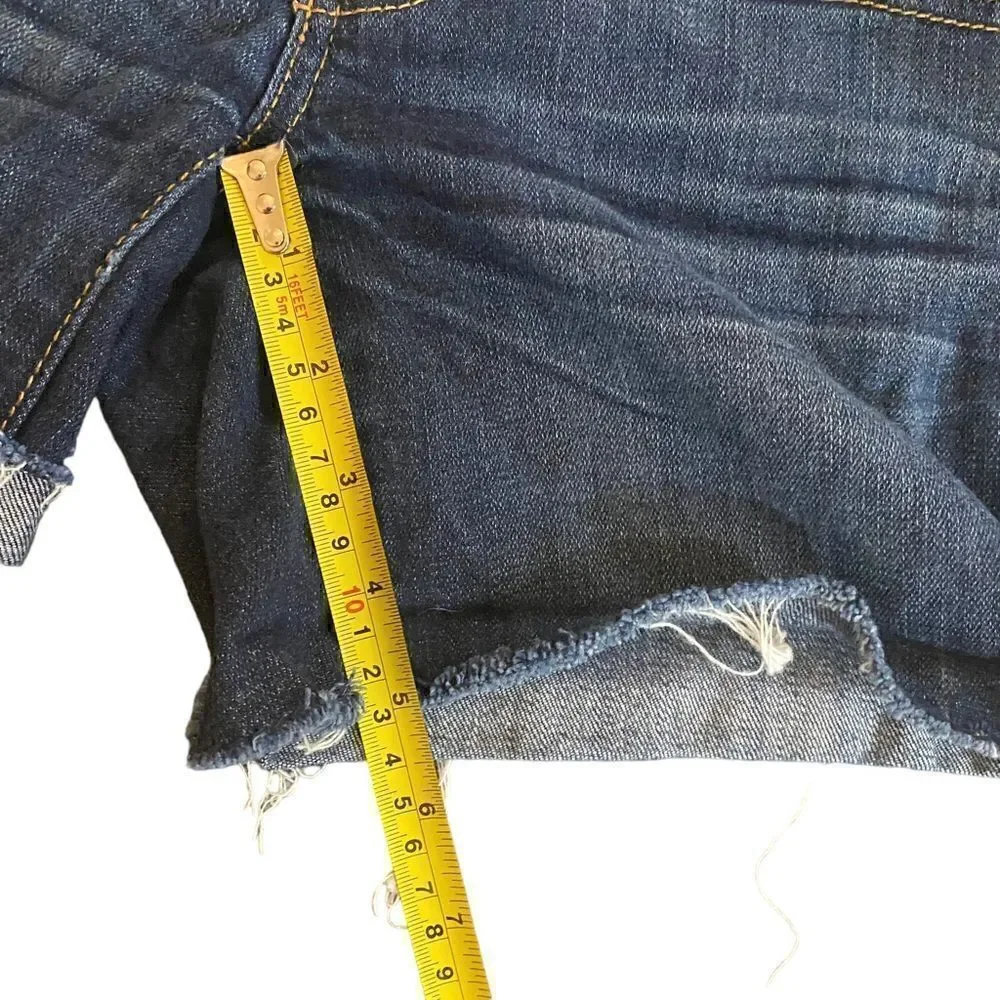 American Eagle Outfitters Stretch Jean shorts raw hem size 2 pockets